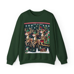 Seasonal Seller Sweatshirt: Christmas Sweater Elf's and Reindeer delivering to Santa's naughty list