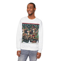 Seasonal Seller Sweatshirt: Christmas Sweater Elf's and Reindeer delivering to Santa's naughty list