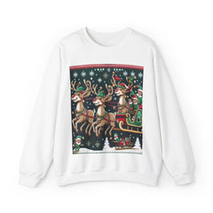 Seasonal Seller Sweatshirt: Christmas Sweater Elf's and Reindeer delivering to Santa's naughty list