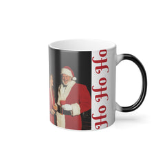 Mug - Ho Ho Ho Santa picking up a Hottie - Christmas Color Mug, 11oz