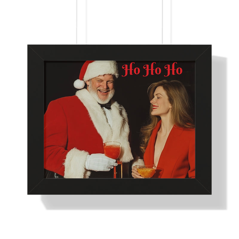 Framed Poster - Santa Picking up Hottie at the Bar