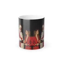 Mug - Ho Ho Ho Santa picking up a Hottie - Christmas Color Mug, 11oz