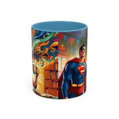 "Coffee is My Superpower"- Colorful Artistic Accent Coffee Mug